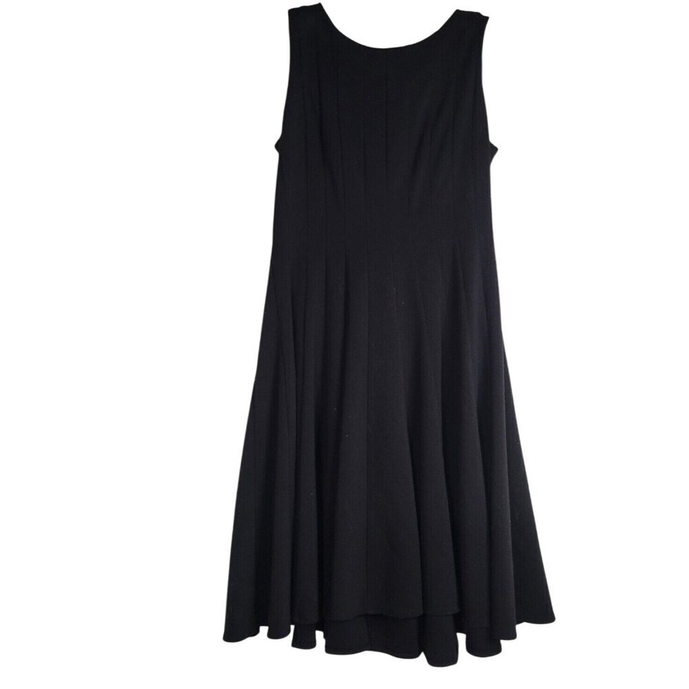 New Directions Black Sleeveless Fit and Flare Panelled Dress Size 8‎ LBD